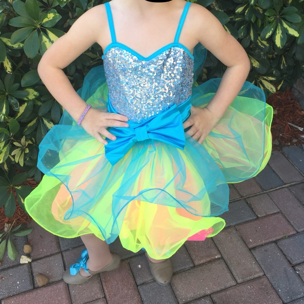 Rainbow tutu dress